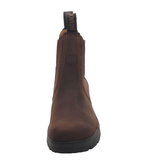 Jim Boomba Outback Style Boots Dark Brown Rustic Leather