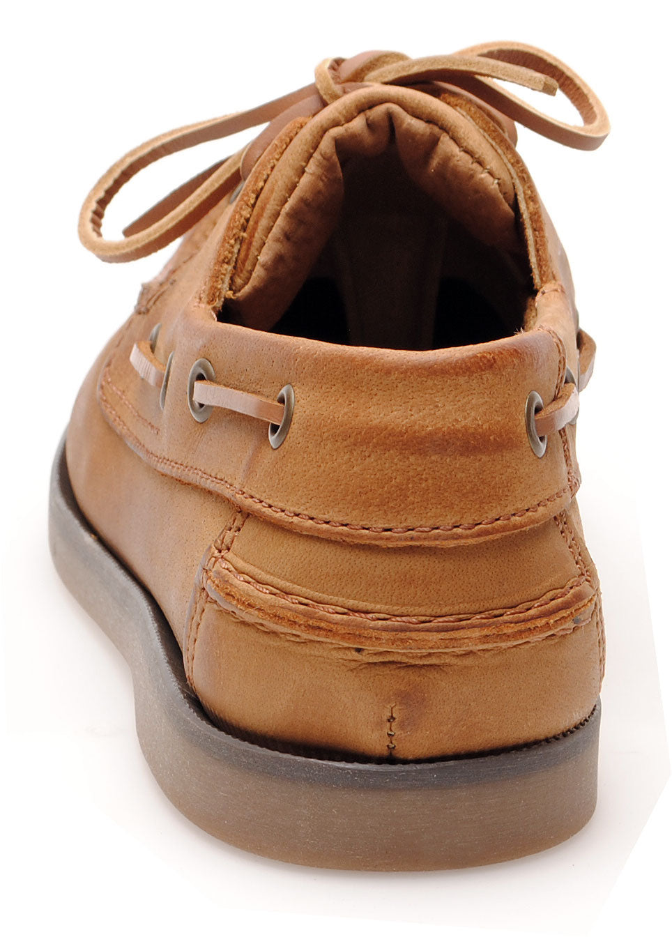 Jim Boomba Australian Style Boat / Deck Shoes - Russet Brown - Rustic Leather