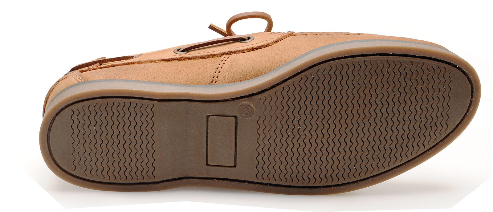Jim Boomba Australian Style Boat / Deck Shoes - Russet Brown - Rustic Leather