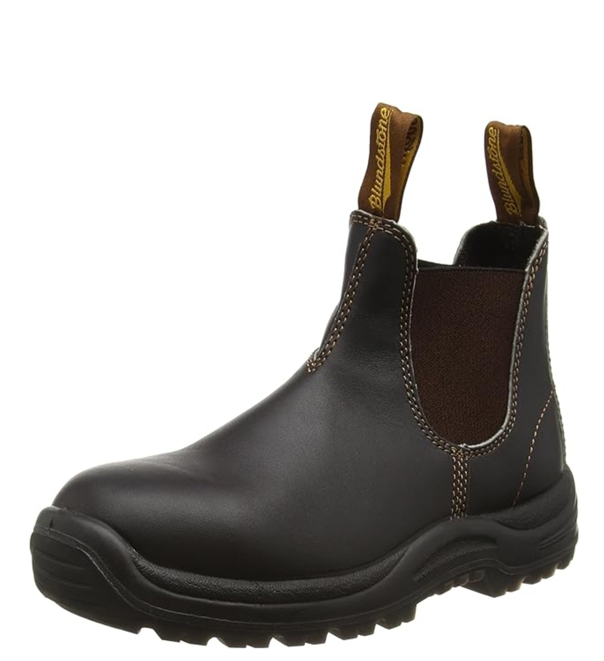 Blundstone Style 192 Chelsea Safety Boot with a steel shank and toecap, designed for workwear.