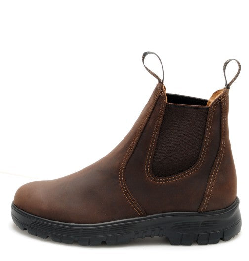 Jim Boomba Outback Style Boots Dark Brown Rustic Leather